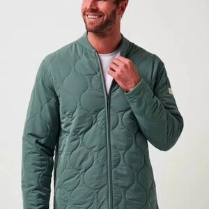 Travis Mathew Come What May Jacket Men’s M Balsam Green Full Zip Golf NWT